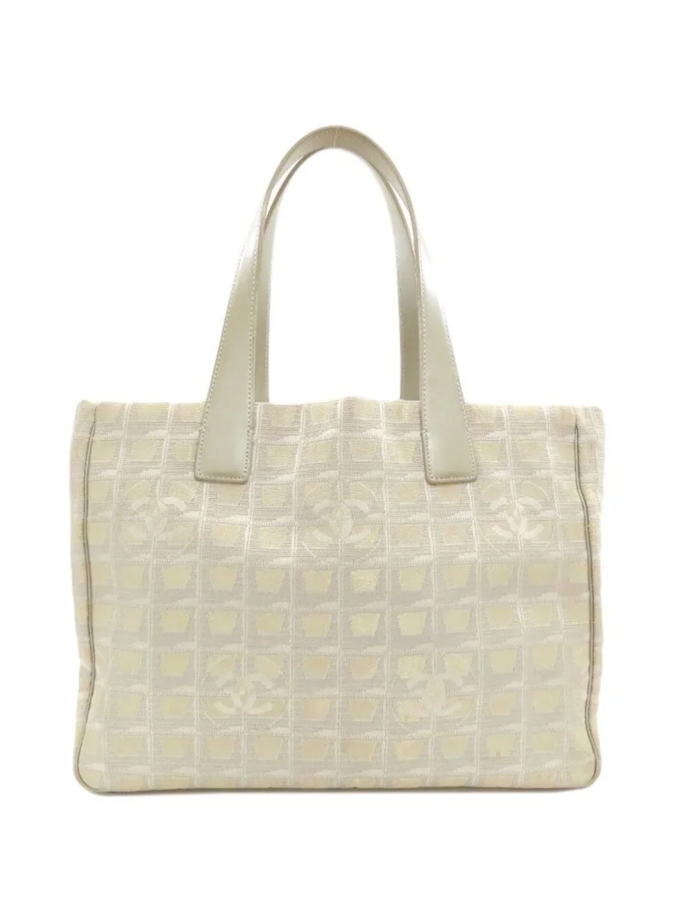Chanel New Travel Line MM Tote Bag Nylon Jacquard